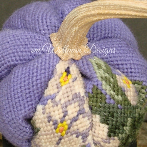 White Violets on Dark Lilac 1